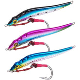 Tuna Saltwater High-Speed Lead Vertical Jigs Flat Fall Jigs - 100g/150g(Pack of 3) - GOTURE